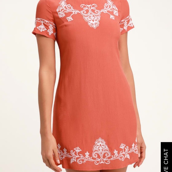 Embroidered Shift Dress - Picture 2 of 3